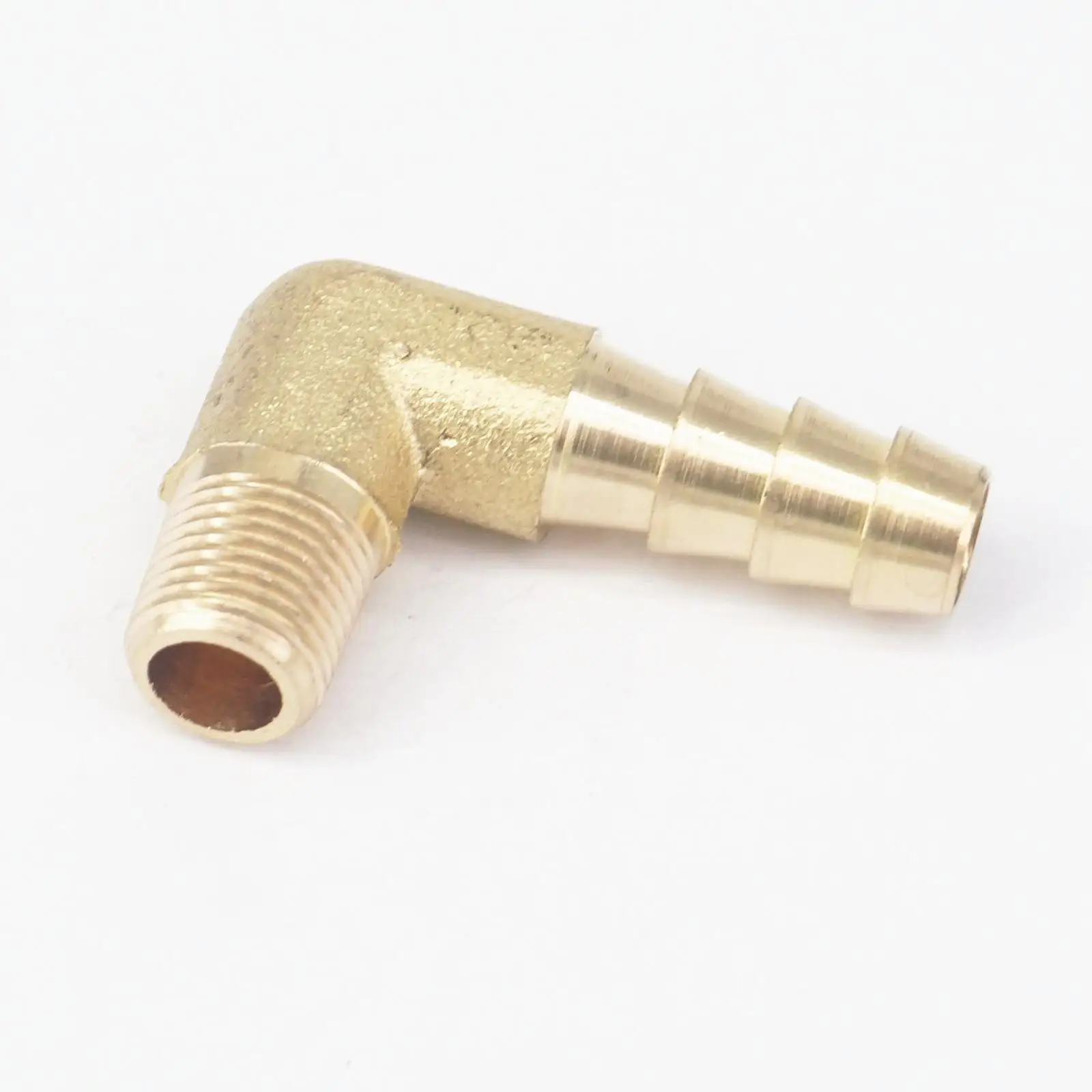 

1/8" NPT Male x 5/16" Hose Barbed Tail Elbow Brass Fuel Fittings Connectors Adapters 229 PSI