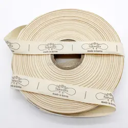 1000 pcs per roll free shipping custom garment cotton labels/washable label/customized tags/clothing printed labels/custom logo