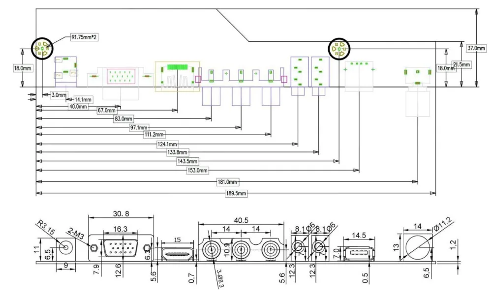 LCD Controller Board Kits DIY, TV Driver Board, HDMI VGA AV USB, 22 "LTM220M1-L01, M220Z1-L03, 1680x1080