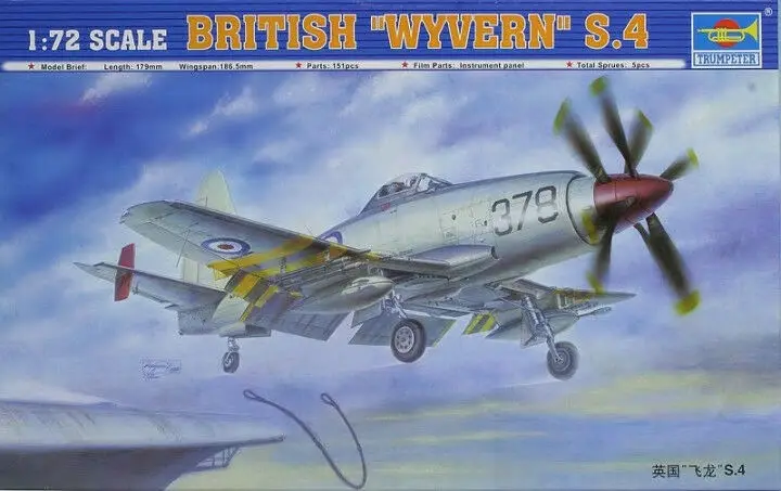 

Trumpeter 01619 1/72 Scale British Wyvern S.4 Fighter Model Aircraft Warplane TH05673-SMT2