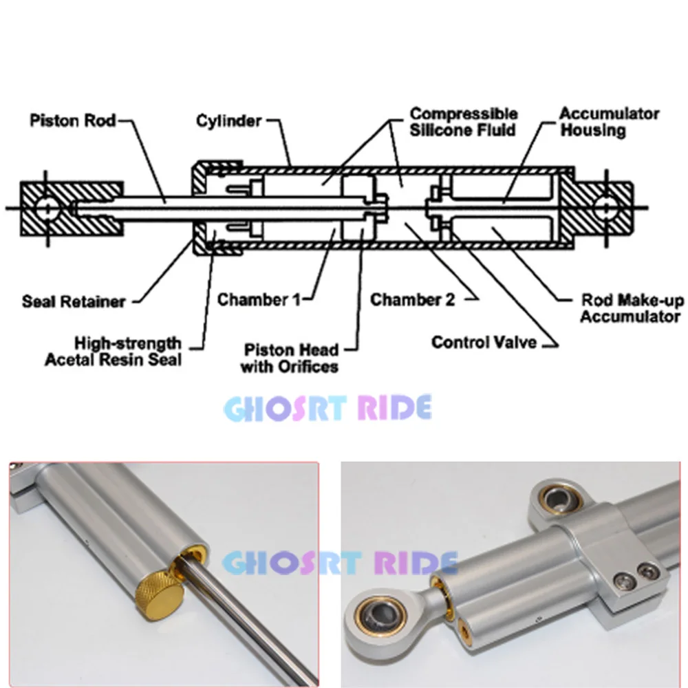 Per SUZUKI GSXR GSX-R 600 750 1000 HAYABUSA/GSXR1300 CNC universale in alluminio ammortizzatore moto sterzo stabilizzare il controllo di sicurezza