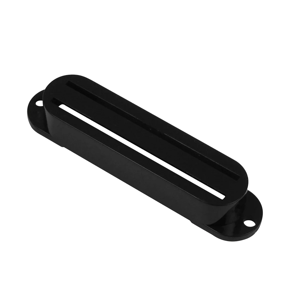 FLEOR 2pcs Electric Guitar Pickup Black Covers Plastic Dual Rail Pickup Covers Two-line Type