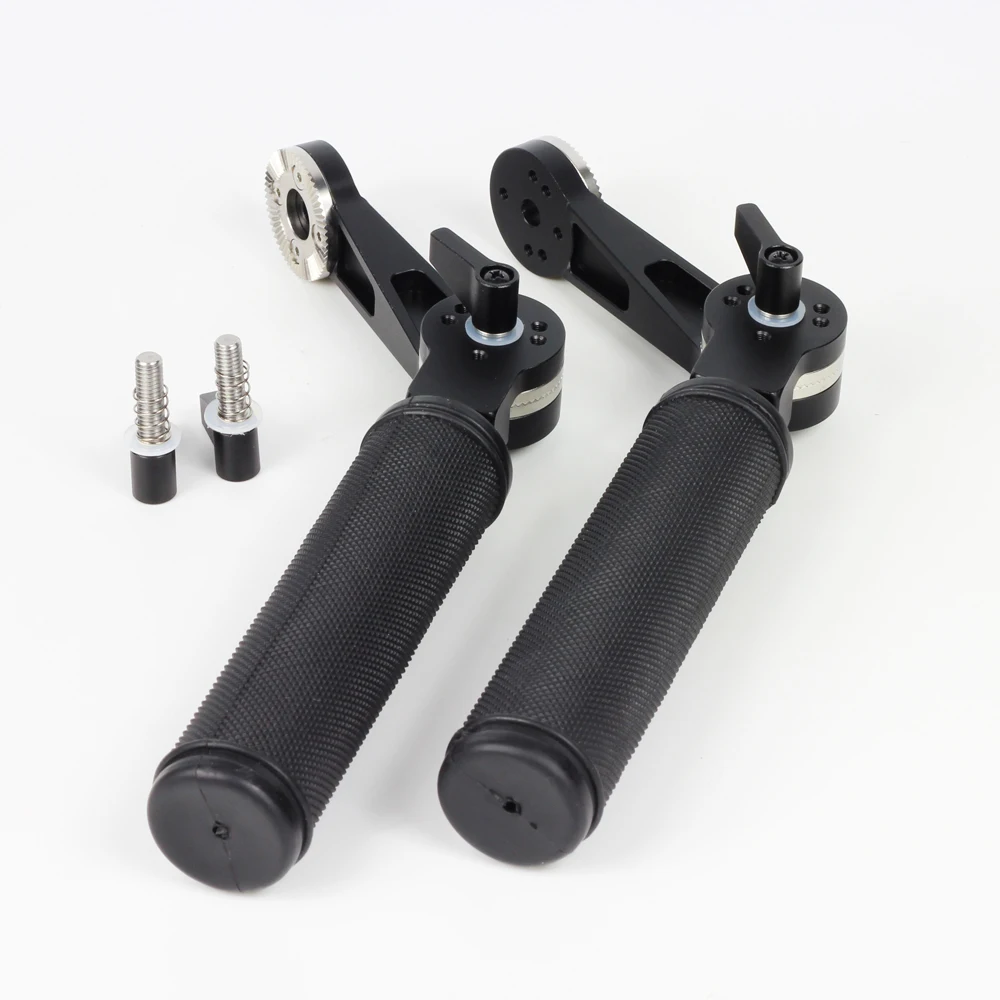 ARRI Type Rosette Dogbone Grip Handle Pair Set fr 15MM Rod Support Camera Rig Rigs Cheese Plate Top Front Mount Armor Cage Gimbl