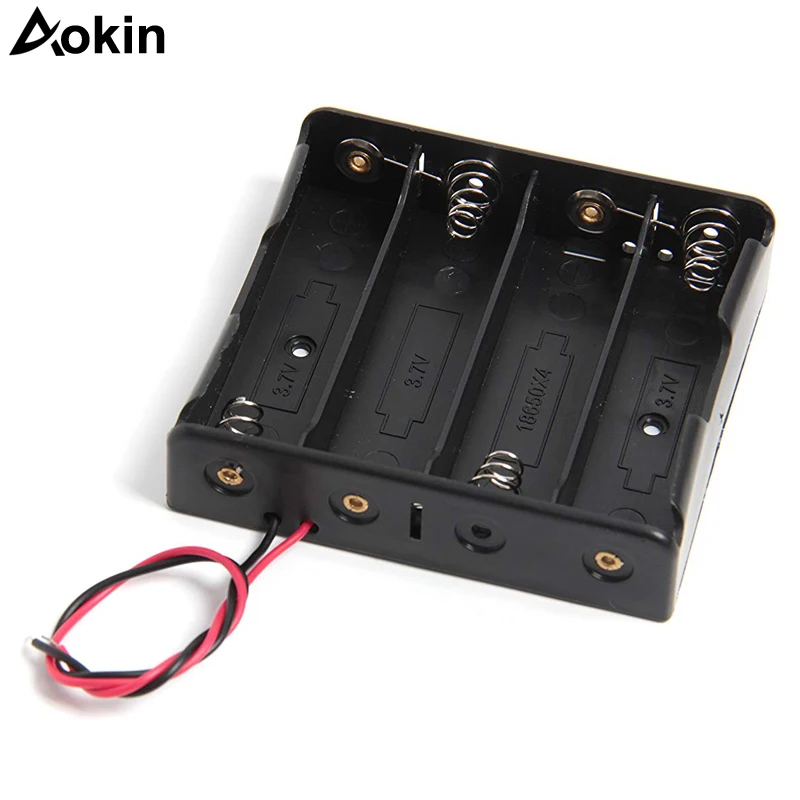 10Pcs 18650 Battery Case Holder Plastic Battery Storage Case Box Holder for 1/2/3/4 * 18650 with Wire Leads For DIY Experiment