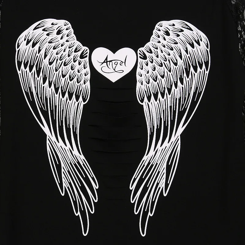 2020 New arrival Lady Printed Shirt casual shirt long sleeve new style Angel printed hot sale T-shirt