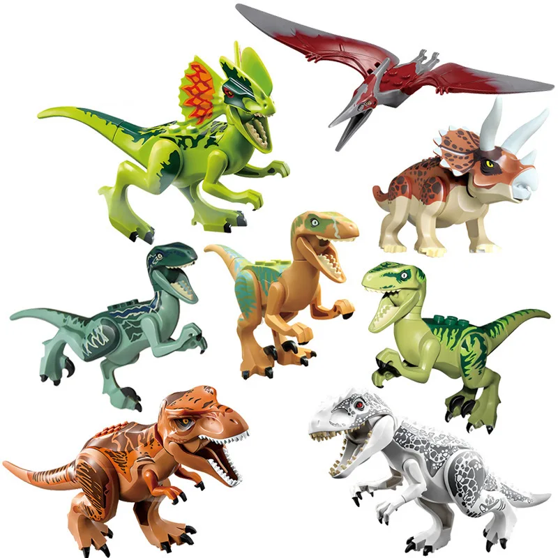 1 Piece Dinosaur Toy Plastic Play Toys Small Tyrannosaurus / Blocks Model Figures Action Figures Best Gift 12 Styles random send