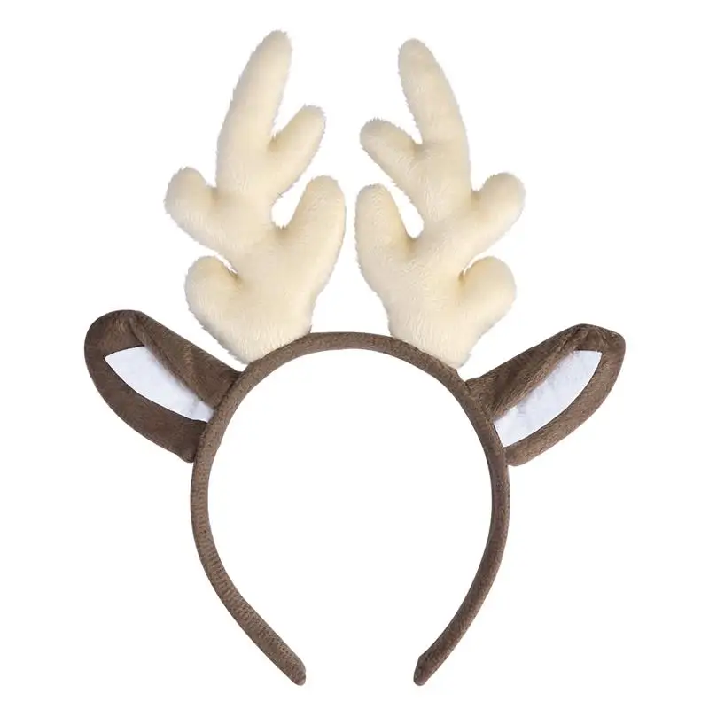 Headband Reindeer Christmas Antler Antlers Hair For Kids Xmas Headbands Deer Hoops Headwear Ears Party Decor Adults Elk