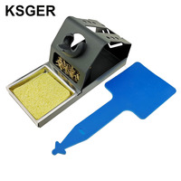 KSGER  DIY T12 Zinc alloy Holder Soldering Iron FX9501 Handle Frame OLED Station Stand For Stainless Steel Handle Silicone Pad