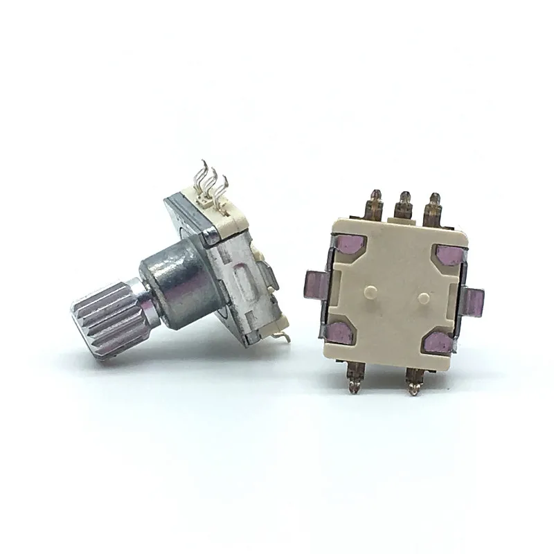 5pcs /lot Rotary Encoder Switch EC11 With Push Switch 30 Position 5pin SMD Type Handle Length 12mm Plum Shaft