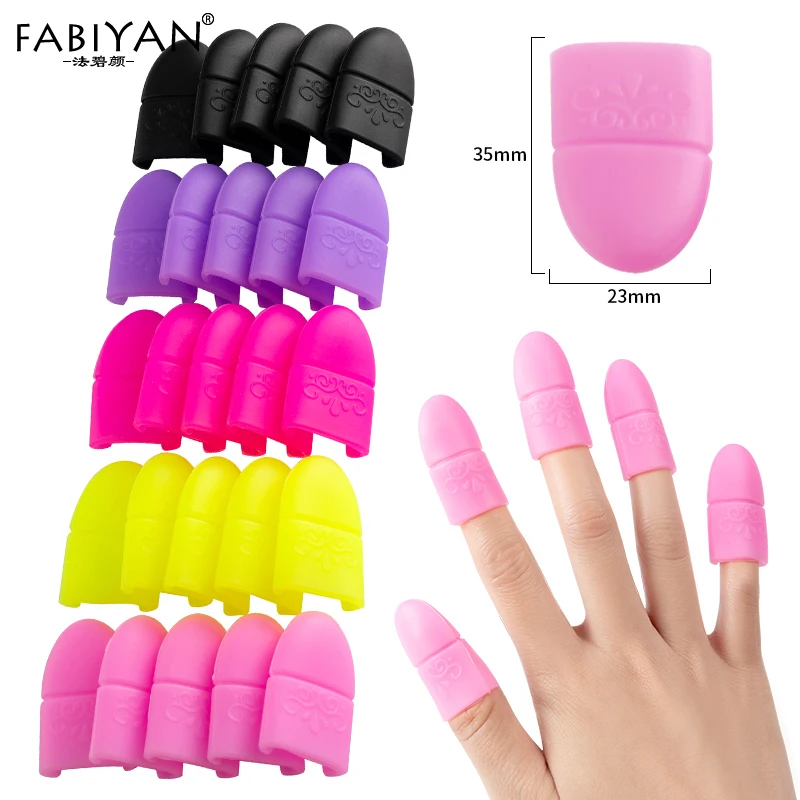 Capsules en Silicone pour enlever le vernis Gel UV, 5 pièces, élastique, trempage, manucure, nettoyage, dégraissant, réutilisable