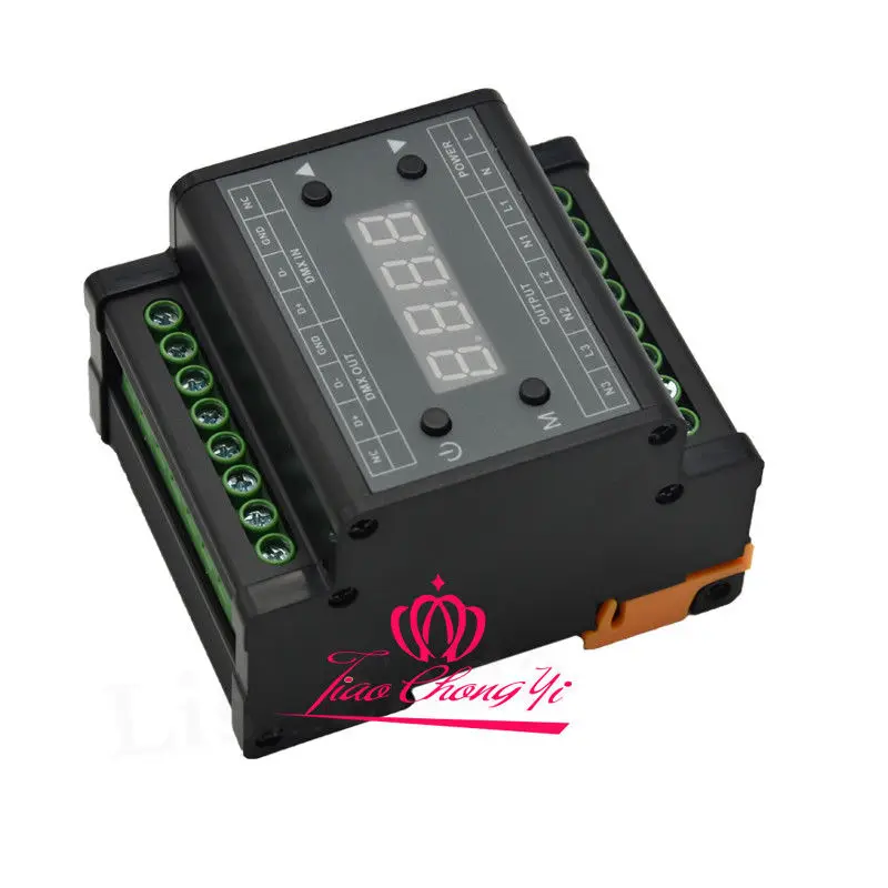 

DMX302 DMX triac Диммер led регулятор яркости AC90 240V TRIAC 3 выход