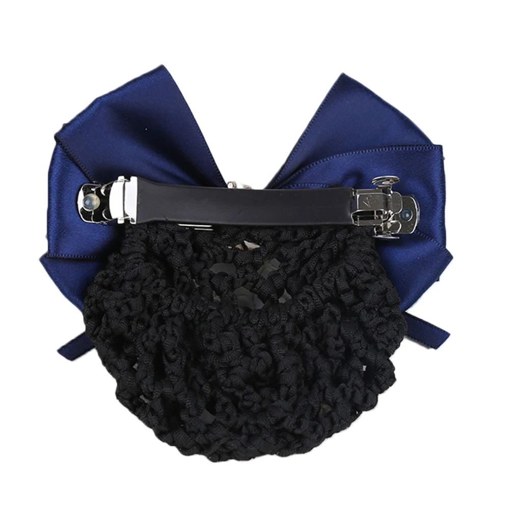 Hair Clips Mesh Hair Rope Satin Bow Barrette Hair Clip Cover Bowknot Bun Snood Hair Accessories acessorios para cabelo