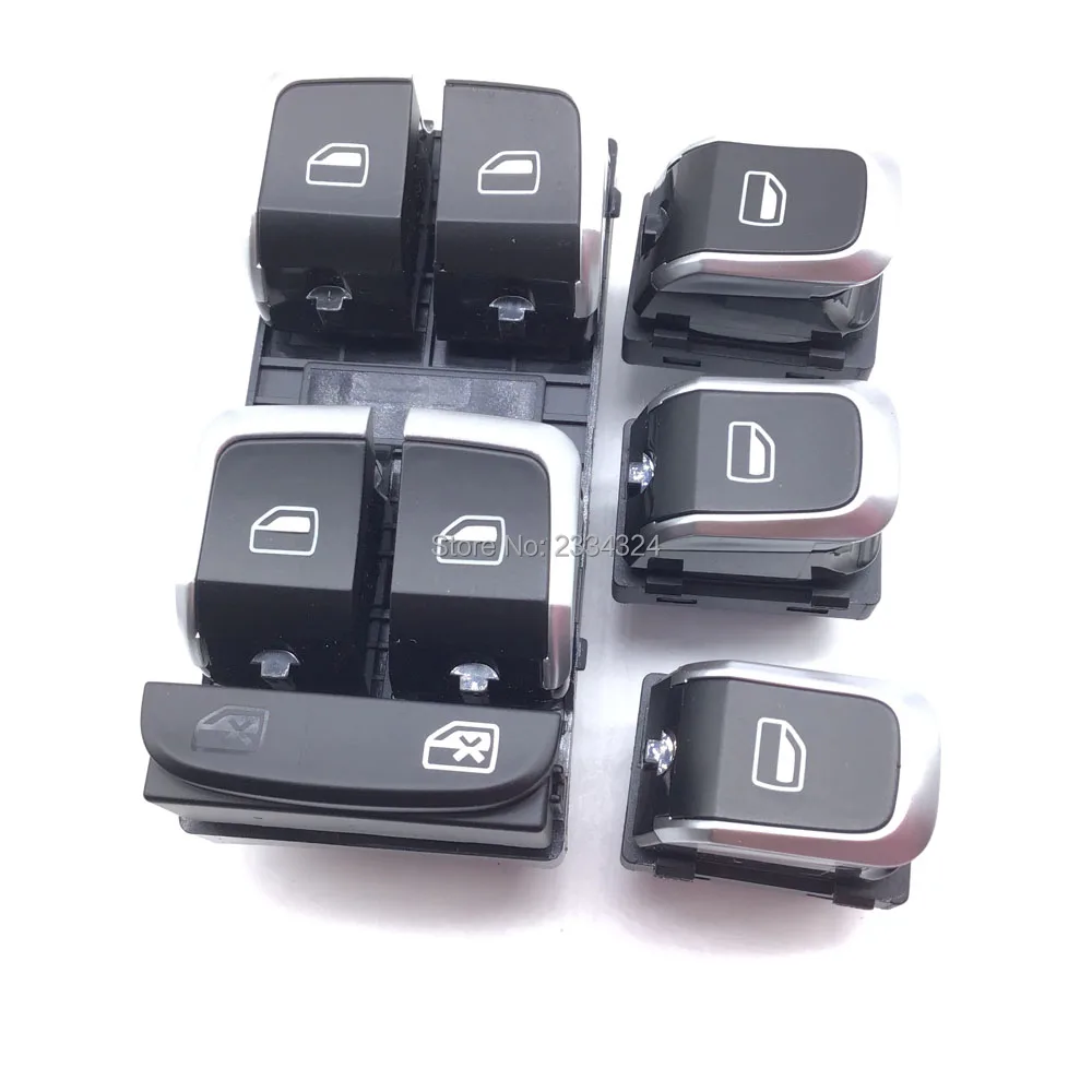 Car Master Window Control Switch Glass Lift Switch For A4 S4 Q5 B8 Allroad A5 S5 8KD959851A 8KD 959 851A 8KD959855