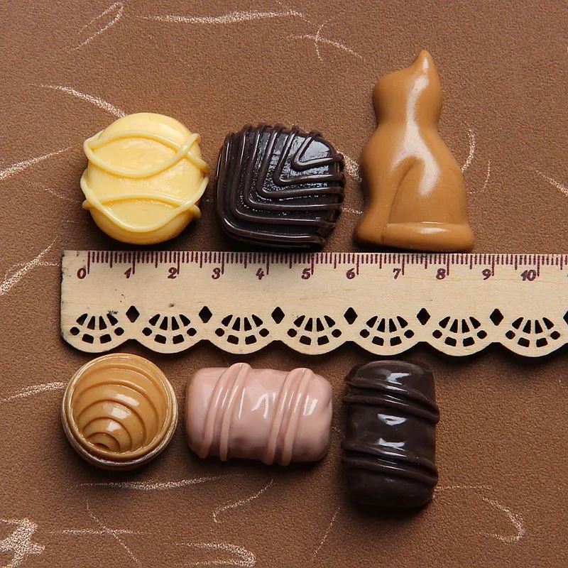 4pc Artificial Big Chocolates Suger Sweet Candy Fake Food Ornament Craft Decor Home Wedding Decoration DIY Accessory