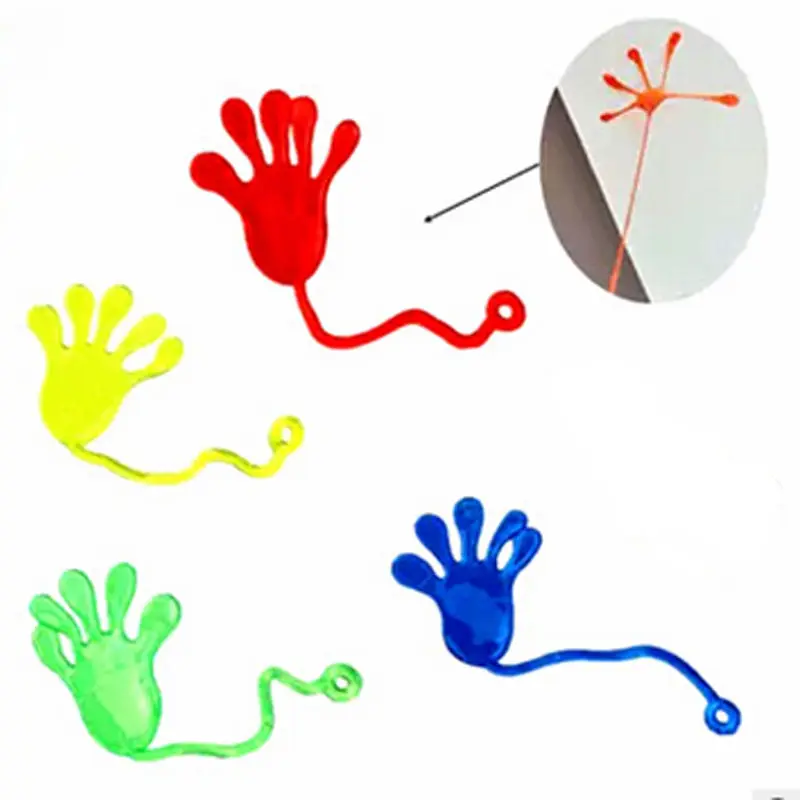 New Joyful Funny Baby Girls Boys Mini Sticky Hands Elastic Vending Birthday Party Favors Toy Hot Sale Random Color