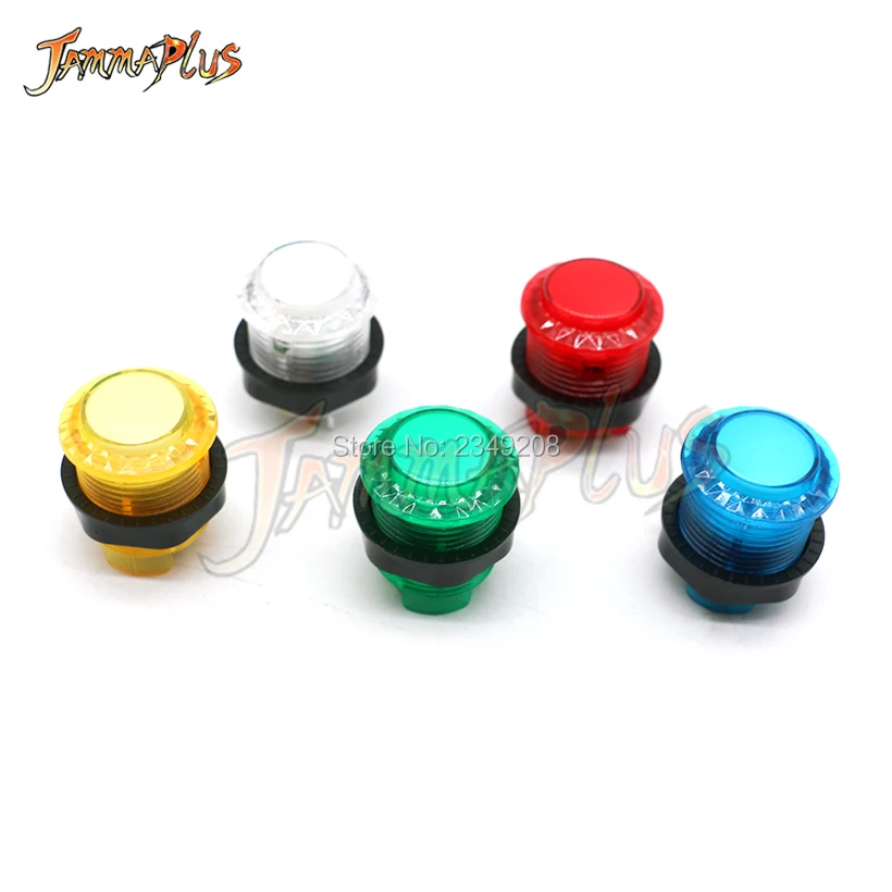 1 Pcs Arcade Push Tombol 28 Mm dan 24 Mm LED Diterangi 5 V Push Tombol Built-In Switch untuk Arcade joystick Jamma Mama