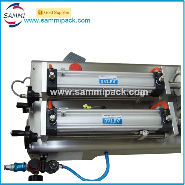 Hohe qualität pneumatische doppel köpfe flüssige füllstoff für shampoo, öl, saft