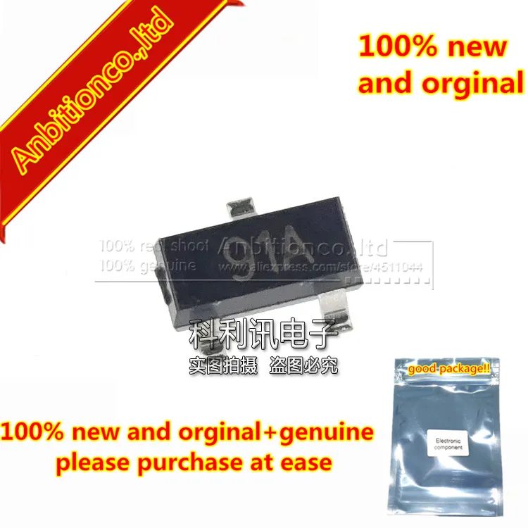 50pcs 100% new and orginal FMMT591ATA SOT23 91A FMMT591 SOT23 PNP silicon planar medium power transistor in stock