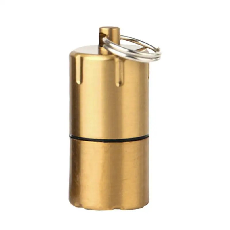 Outdoor Tools Mini Compact Kerosene Lighter Key Chain Capsule Gasolines Lighter Inflated Keychain Petrol Lighter Pendant