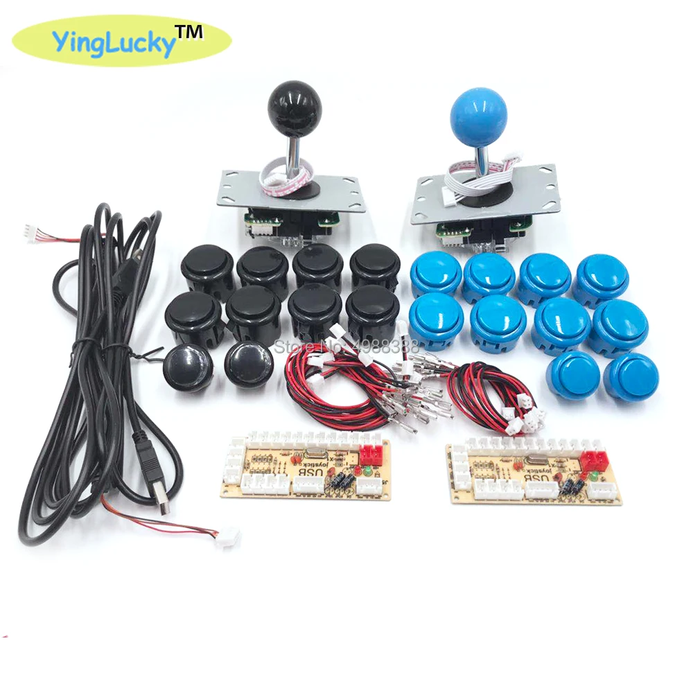 Arcade Joystick DIY Kit Zero Delay Arcade DIY Kit USB Encoder To PC  Arcade Sanwa Joystick and Push Buttons For Arcade Mame