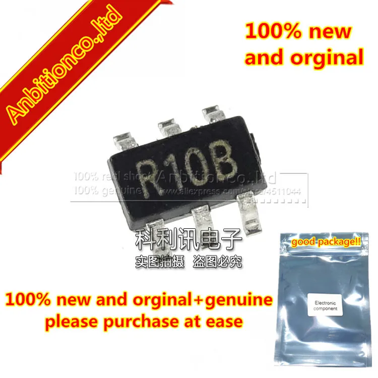 10pcs 100% new and orginal REG710NA-5 silk-screen R10B 60mA, 5.0V, Buck/Boost Charge Pump in ThinSOT-23 and ThinSOT23-6 in stock