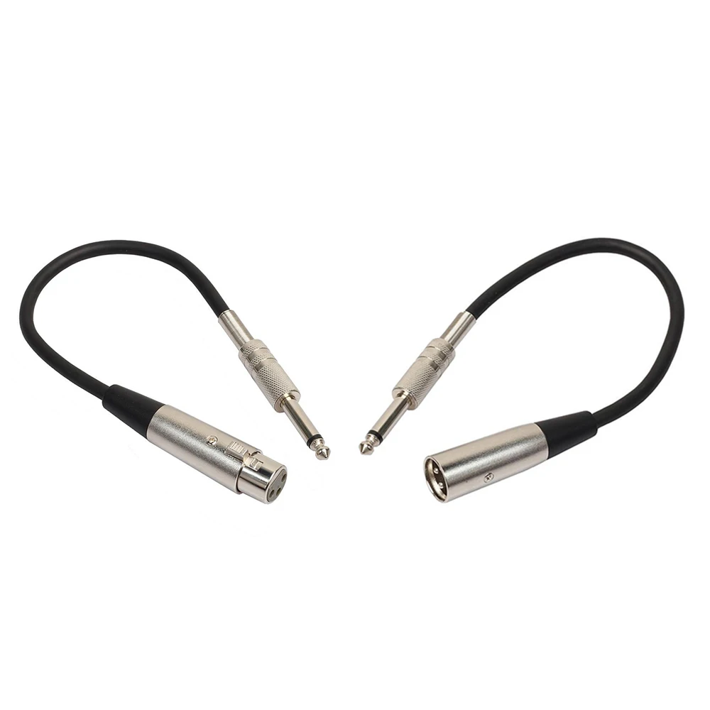 3-Spille XLR Femmina a 1/4 di 6.35 millimetri Mono Martinetti Spina Maschio TRS Cavo Audio Microfono Adattatore 30 centimetri lunghezza del Cavo di Prolunga Audio Stereo Equilibrata
