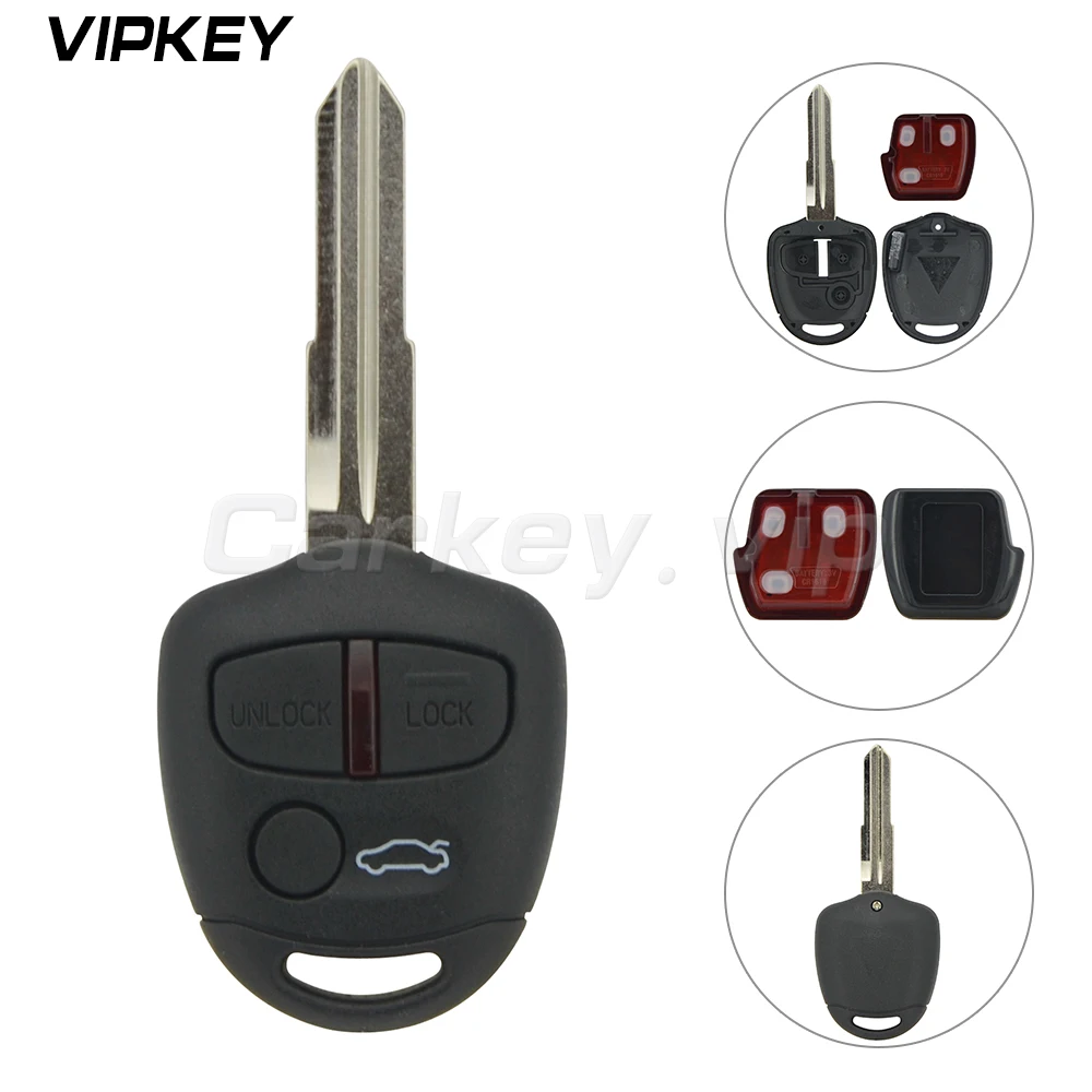 Remotekey 3 Button 434MHZ ID46 Chip Keyless Remote Control Car Key Fob For Mitsubishi Lancer Outlander Shogun Pajero MIT8 Blade