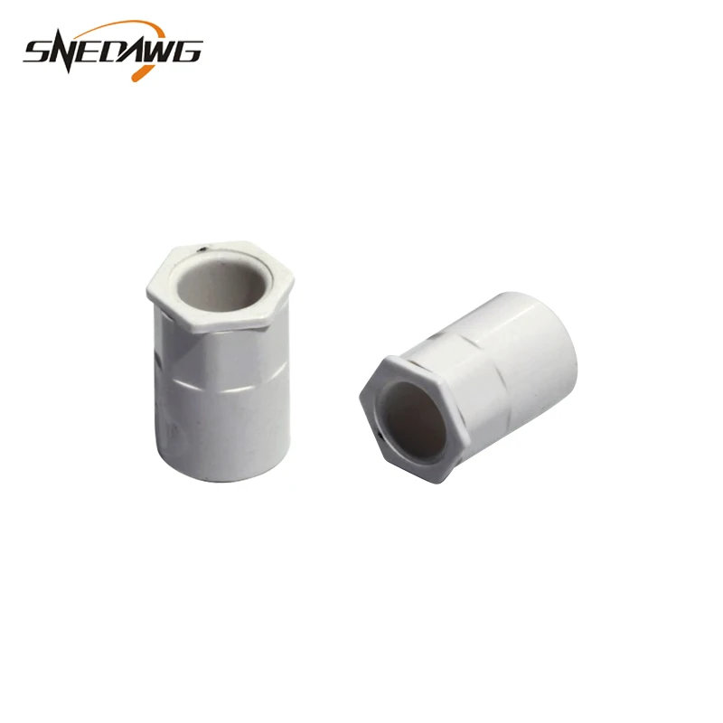 2pcs PVC Electric Wire Pipe Fitting Flame Retardant 16/20/25/32mm Pipe Joint PVC Plastic Electric Wire Supply Pipe Joint Fitting