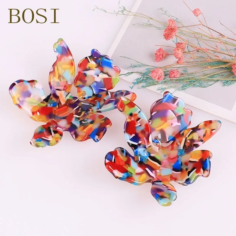Earrings For Women Acrylic Boho Acetate Drop Dangle Geometric Earings Fashion Big Jewelry Bohemian Dangle Accessories jewellery