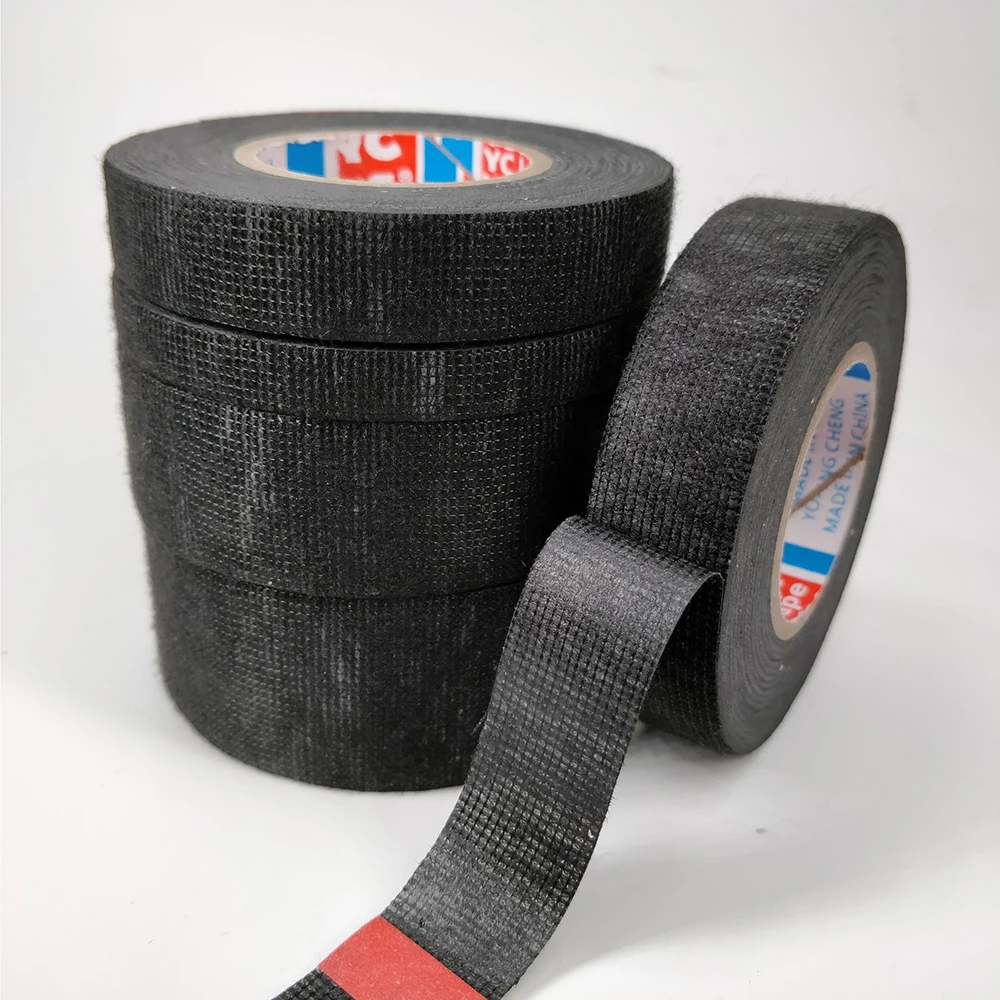 Harness Velvet Tape 15m Car Velvet Wiring Harness Tape Cloth Velvet Flame Retardant Tape Black Adhesive Tape Cable New