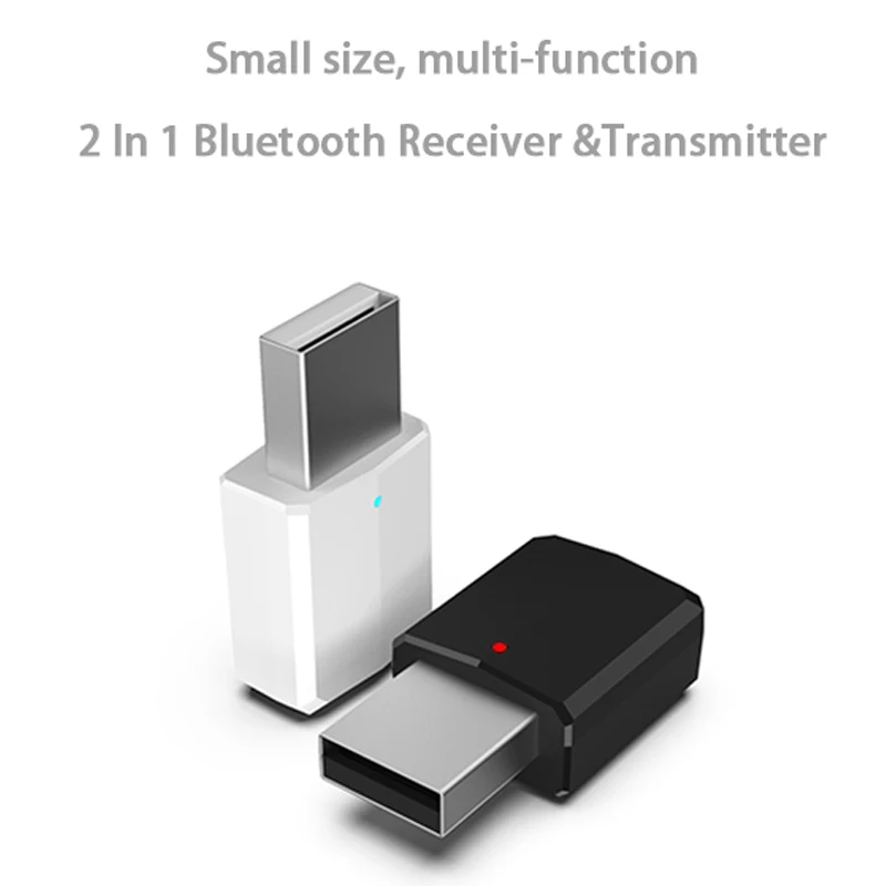 DISOUR Bluetooth 5.0 Audio Receiver Transmitter 2 In 1 Wireless Bluetooth Adapter 3.5mm AUX Stereo Bluetooth Transmitter For TV