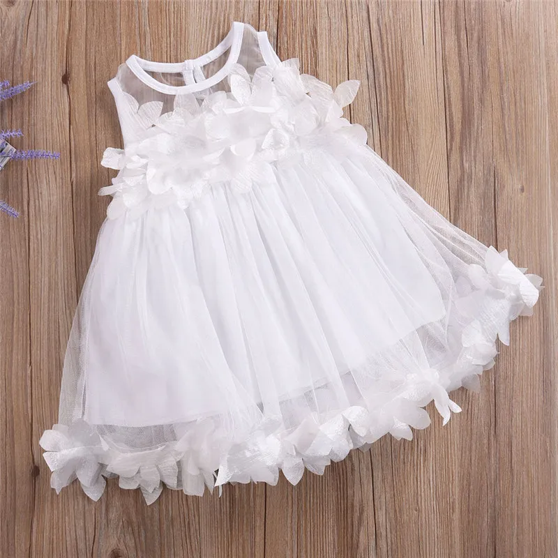 0-7T Summer Toddler Kids Baby Girl Flower Dress Elegant Boho Beach Party Pageant Petal Princess Dress Playa Outfits Clothes