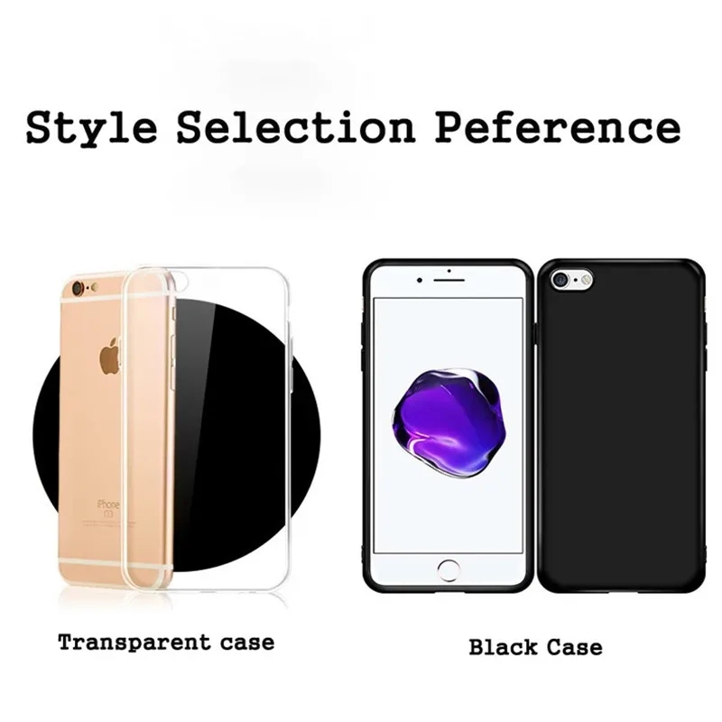 Customized DIY custom Phone Case for iPhone 5/5s/se/6/6s/7/8Plus/8/X/XR/XS MAX Case Photo Printed Soft Silicon Transparent Black