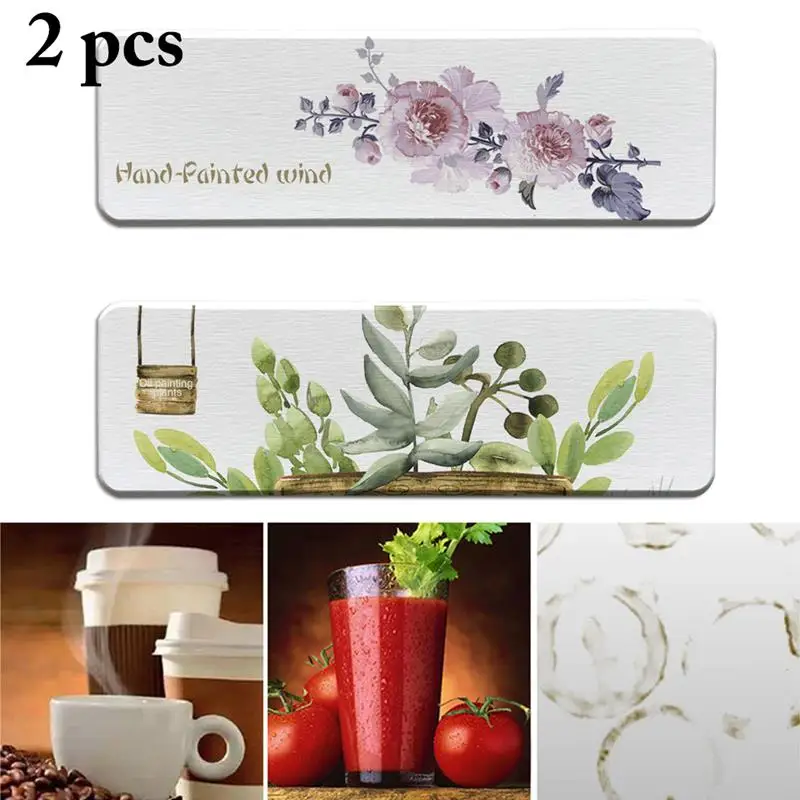 2pcs Rectangular New Hot Diatom Mud Wash Mat Diatomaceous Earth Waterproof Coaster Soap Tray Absorbent Pad Coaster