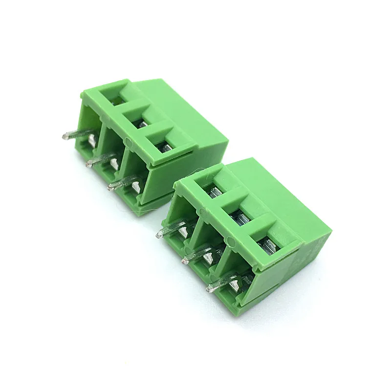 20pcs/lot  5.0 2Pin 3Pin PCB Screw Connecting Terminal Block Connectors 300V 10A KF128-2P KF128-3P Plug-in 5.0MM Green