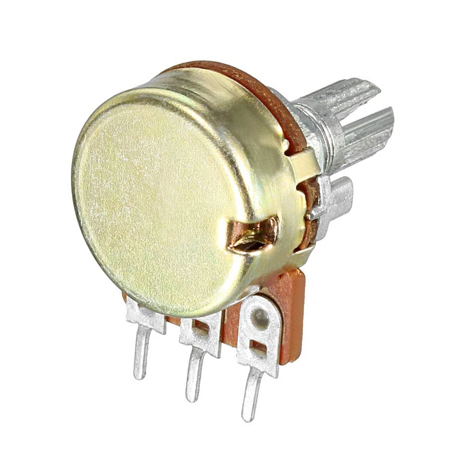 5pcs WH148 B1K/B2K/B5K/B10K/B20K/B50K/B100K/B500K 3Pin 15mm Shaft Amplifier Dual Stereo Potentiometer 1K/2K/5K/10K/50K/100K/500K