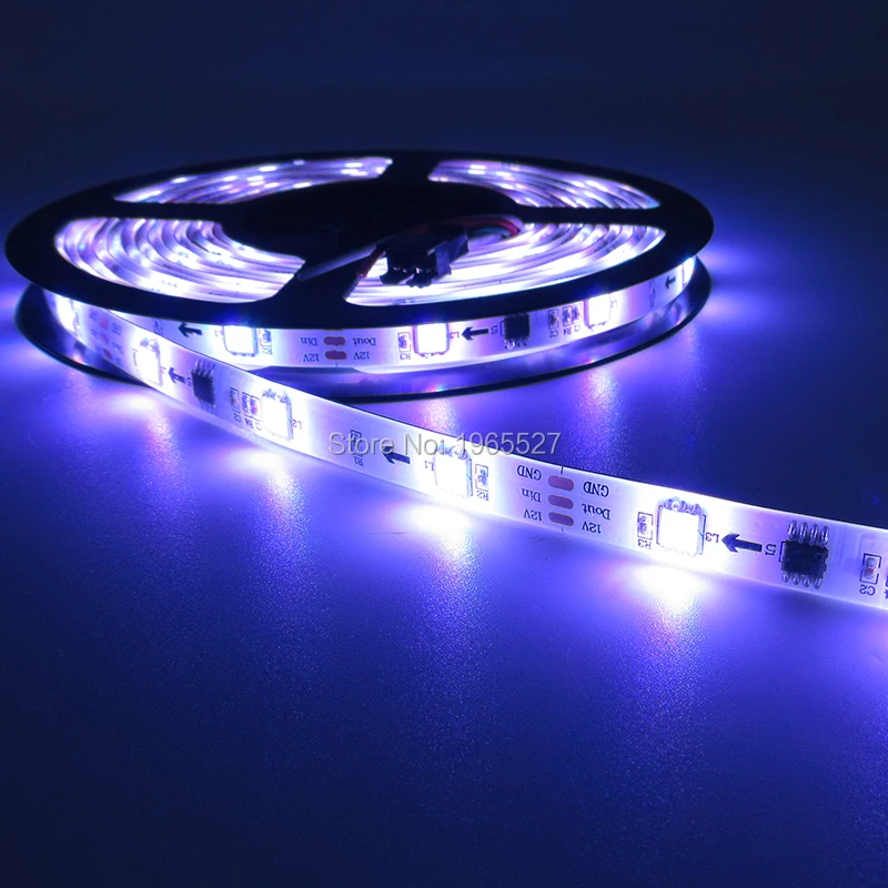 12V 30LEDs/m RGB WS2811 Pixel LED Strip light,5050 SMD RGB LED 10Pixels/m with 10pcs WS2811 IC,5M/Roll,White PCB,Waterproof IP65