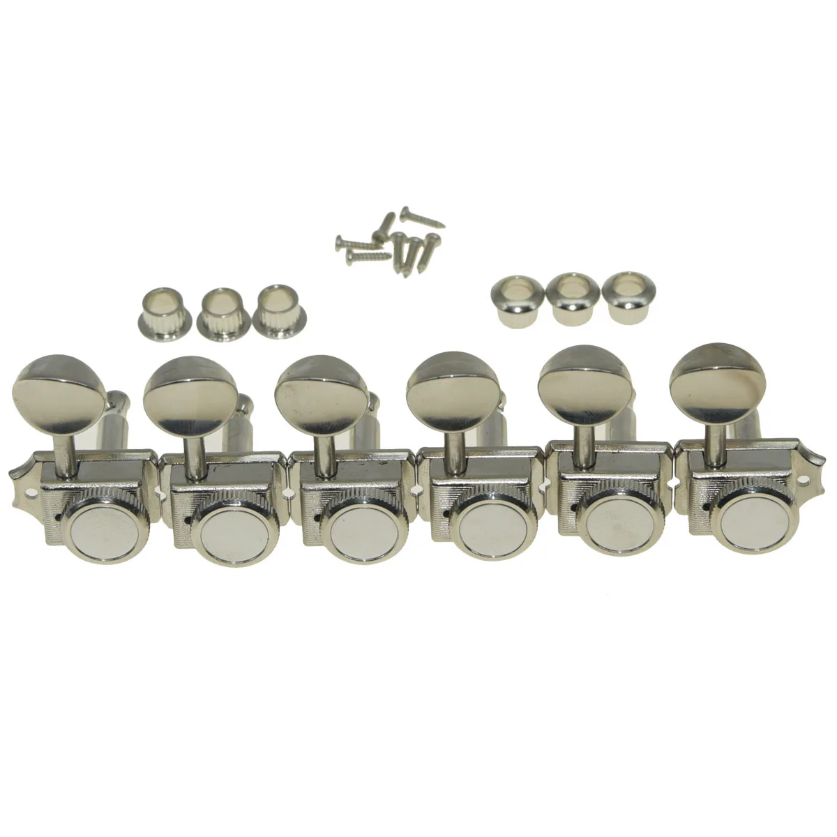 KAISH Guitar Vintage Style Locking Tuners Guitar Tuning Keys Guitar Lock Machine Heads for Strat TL Nickel