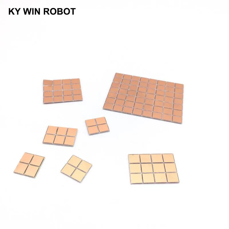 100 sztuk FR4 PCB 6.5*7mm dwustronnie miedzi platerowane płyty DIY zestaw PCB laminat obwodami 0.65x0.7cm 6.5x7x1.0mm