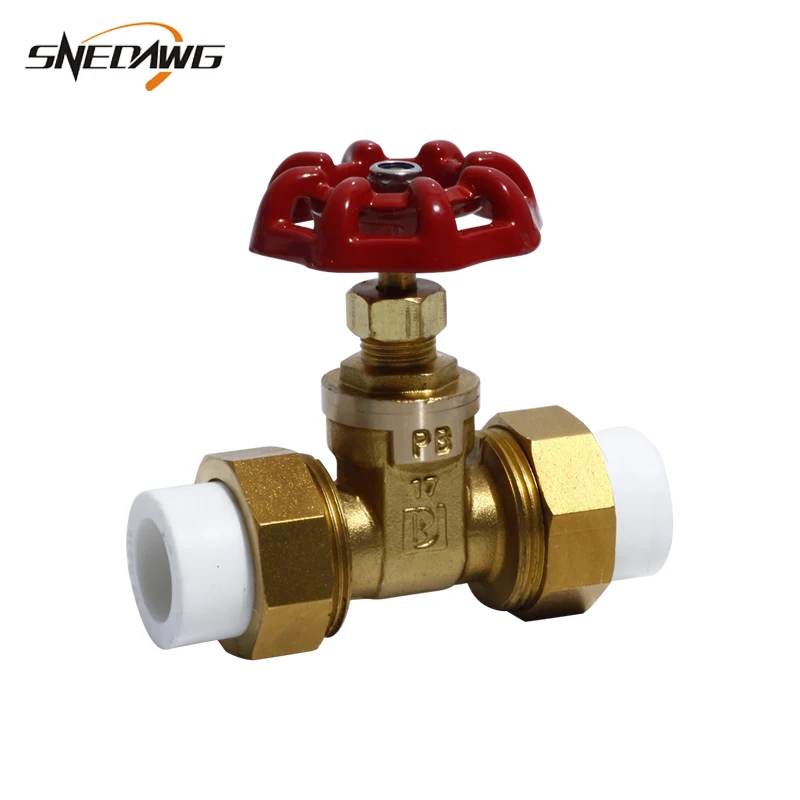 PPR Pipe Water Valve 20/25/32/40/50mm Brass Water Supply Pipe Valve Joint 1/2'' 3/4'' 1'' Pipe Accessory Joint Fitting Valve