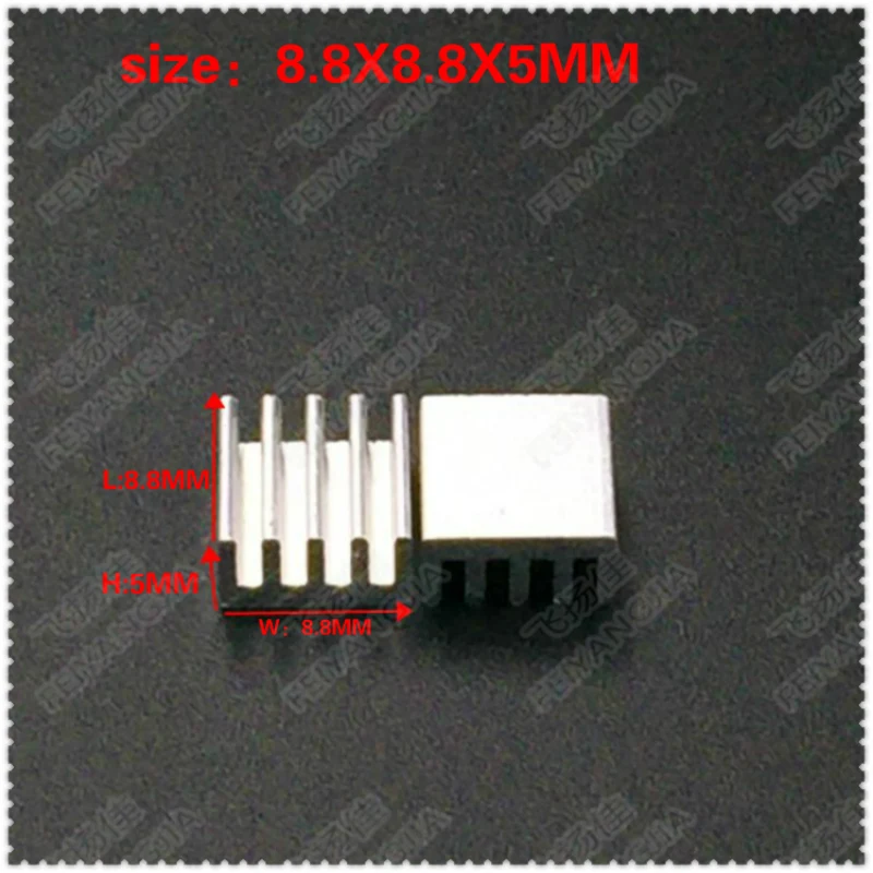 ( Free shipping) 30PCS Aluminum Cooling Heat sink Mos Chip CPU GPU VGA RAM LED IC Heatsink 8.8*8.8*5MM