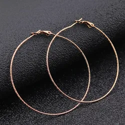 Embossed Thin Lines Round Brief Titanium Stainless Steel Colors Plated Men Earring Hoop Earrings For Women Classic Jewelry