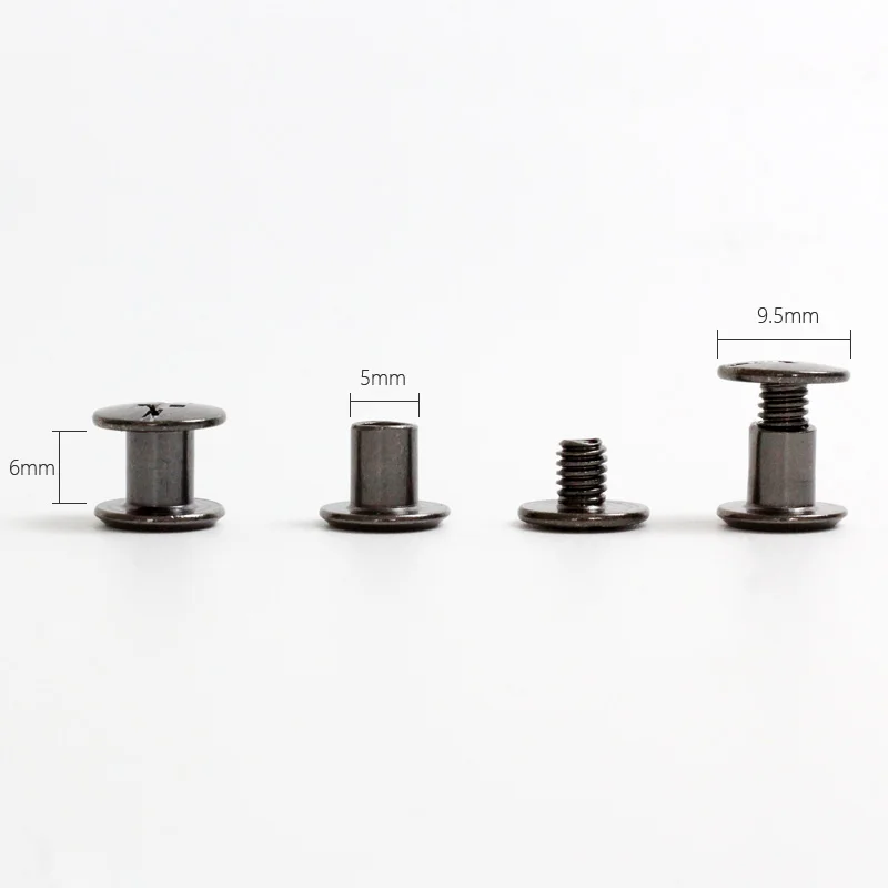 Juego de tornillos Chicago para cinturón, Clips de sujeción para cinturón, trabillas de cinturón, juego de tornillos para funda Kydex DIY, piezas de herramientas de mano, 100 piezas