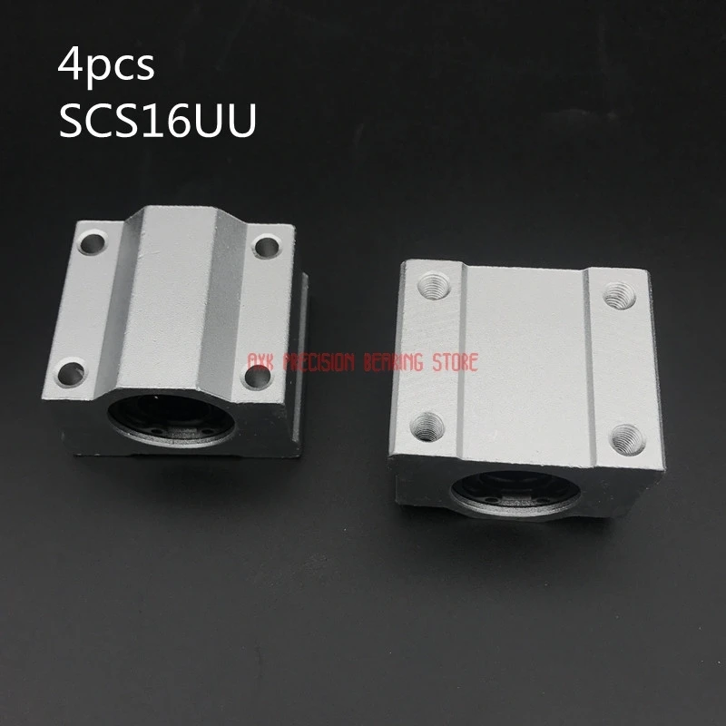 2024 Limited AXK Linear Rail Cnc Router Parts 4pcs/lot  Sc16uu Scs16uu 16mm Linear Ball Bearing Block Cnc Router