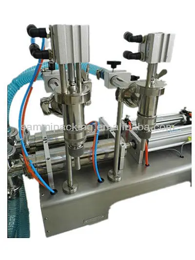 Hohe qualität pneumatische doppel köpfe flüssige füllstoff für shampoo, öl, saft