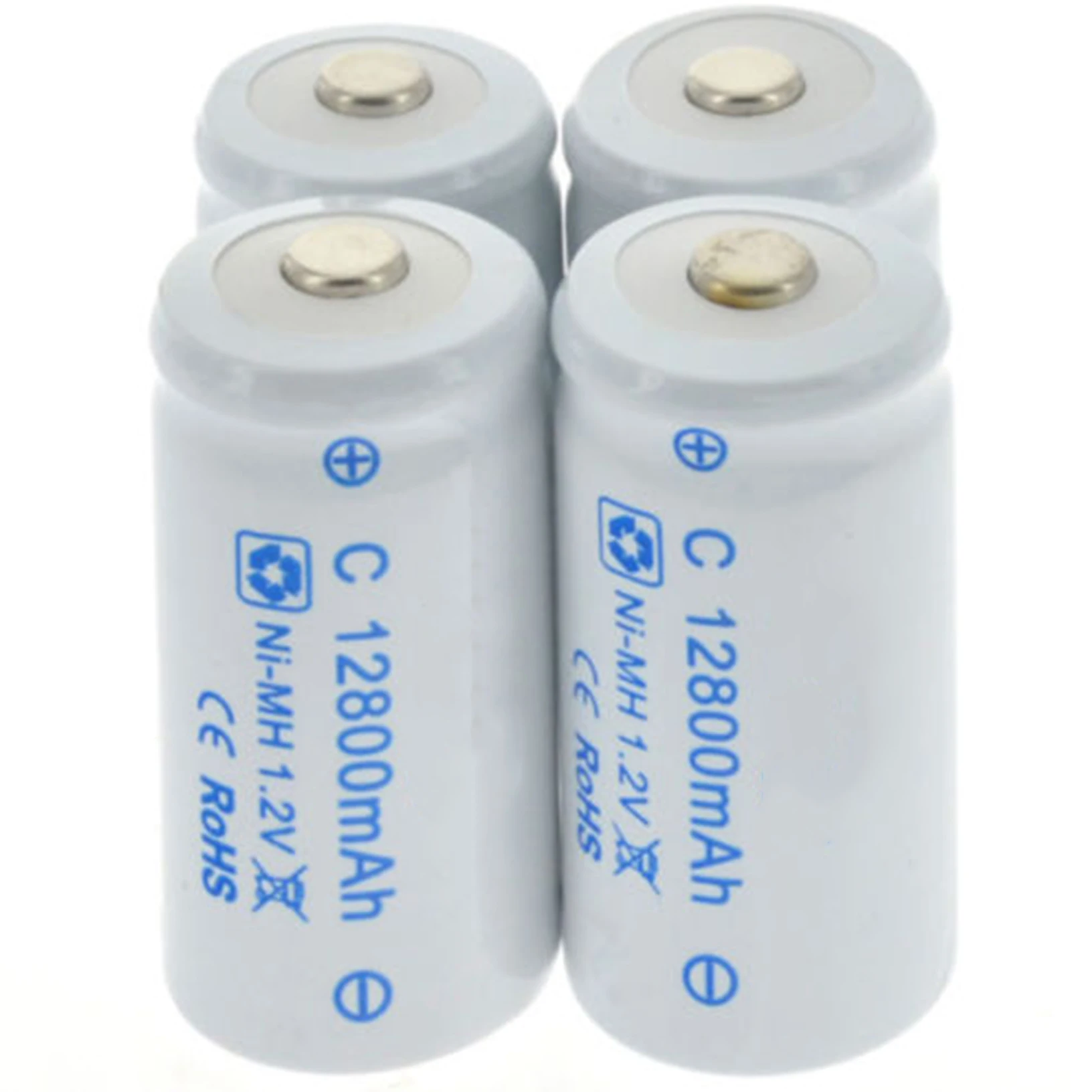 Baterías recargables de tamaño C, pilas de 12800mAh, 1,2 V, R14, célula C, NI-MH, 1-20 Uds.