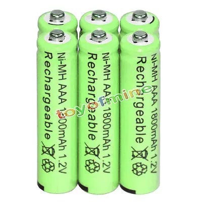 4/12/20/28/32/44pcs AAA batterie Al Nichel Idruro di Massa della batteria Ricaricabile NI-MH 1800mAh 1.2V Verde