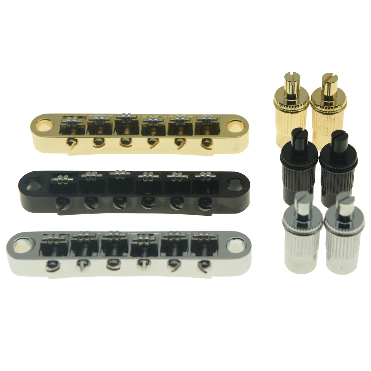 Dopro Guitar Roller Saddle Bridge Tune-O-Matic Bridge For Epiphone Les Paul,SG,Dot,Bigsby T-O-M with M8 Threaded Posts