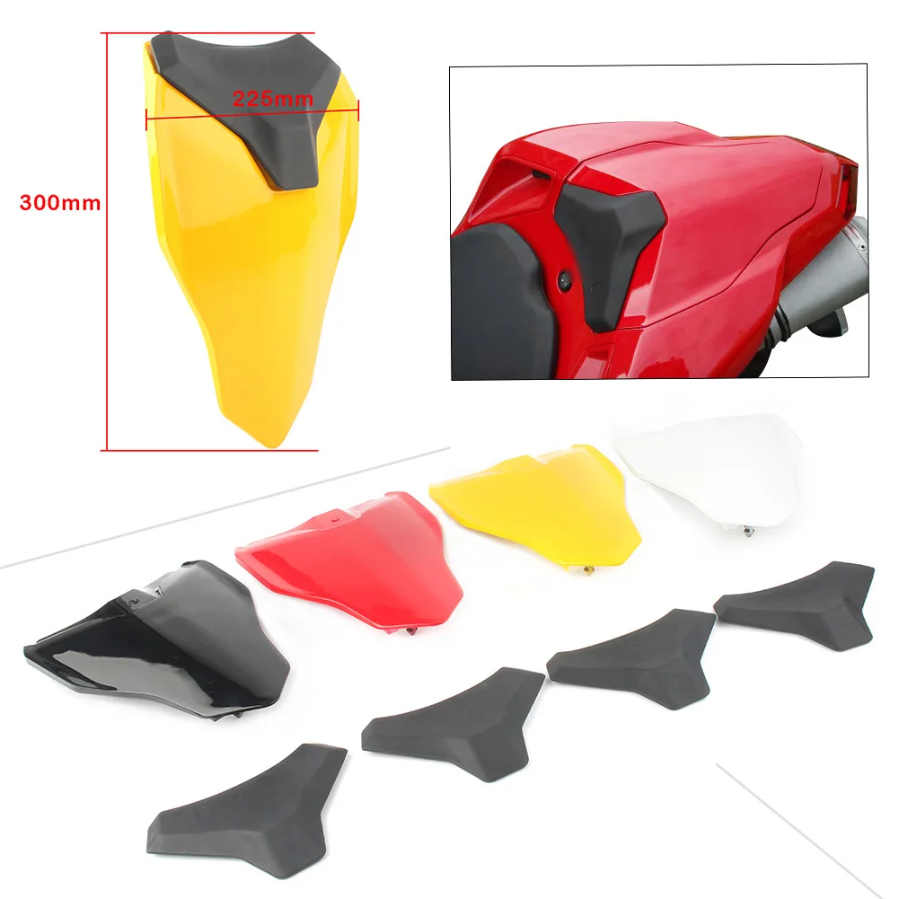 Motorcycle Rear Pillion Passenger Cowl Seat Back ABS Cover Fairing with logo For Ducati 1098 1198 848 1098R Superbike