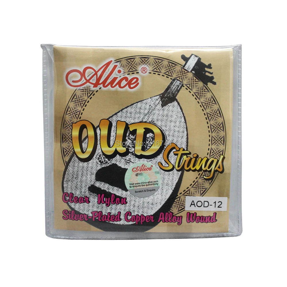 5 Sets Alice UD OUD Strings Clear Nylon Silver-Plated Copper Alloy Wound AOD12